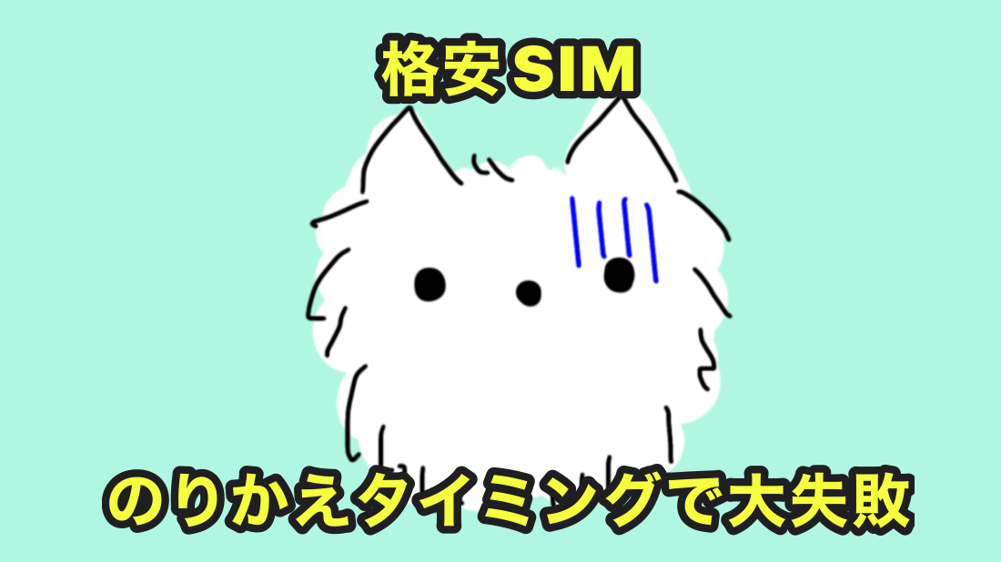 格安SIMの失敗体験談