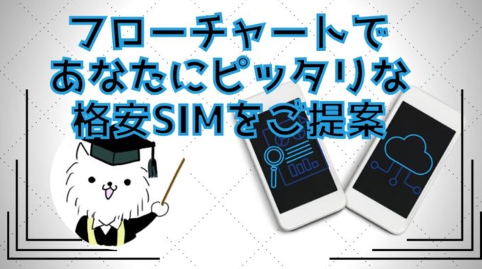 初めて格安SIMを購入するかたのためのフローチャート